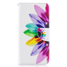 Leather Case Stands Fashionable Pattern Flip Cover Holder B01F for Samsung Galaxy A50 Mixed