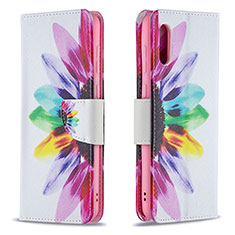 Leather Case Stands Fashionable Pattern Flip Cover Holder B01F for Samsung Galaxy M02 Mixed