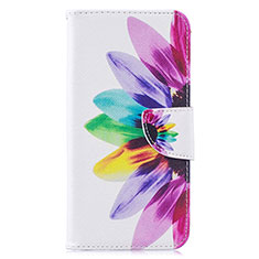 Leather Case Stands Fashionable Pattern Flip Cover Holder B01F for Samsung Galaxy M10 Mixed