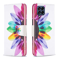 Leather Case Stands Fashionable Pattern Flip Cover Holder B01F for Samsung Galaxy M53 5G Mixed