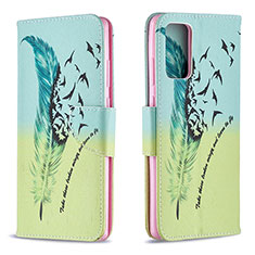 Leather Case Stands Fashionable Pattern Flip Cover Holder B01F for Samsung Galaxy Note 20 5G Matcha Green