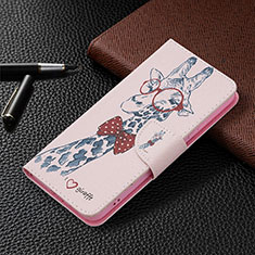 Leather Case Stands Fashionable Pattern Flip Cover Holder B01F for Samsung Galaxy S21 5G Gray