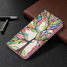 Leather Case Stands Fashionable Pattern Flip Cover Holder B01F for Samsung Galaxy S21 5G Green