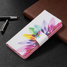 Leather Case Stands Fashionable Pattern Flip Cover Holder B01F for Samsung Galaxy S21 FE 5G Colorful