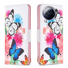 Leather Case Stands Fashionable Pattern Flip Cover Holder B01F for Xiaomi Civi 3 5G Colorful
