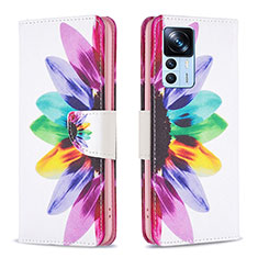 Leather Case Stands Fashionable Pattern Flip Cover Holder B01F for Xiaomi Mi 12T 5G Mixed