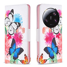 Leather Case Stands Fashionable Pattern Flip Cover Holder B01F for Xiaomi Mi 13 Ultra 5G Colorful