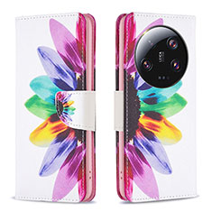 Leather Case Stands Fashionable Pattern Flip Cover Holder B01F for Xiaomi Mi 13 Ultra 5G Mixed