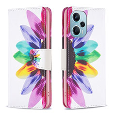 Leather Case Stands Fashionable Pattern Flip Cover Holder B01F for Xiaomi Poco F5 5G Mixed