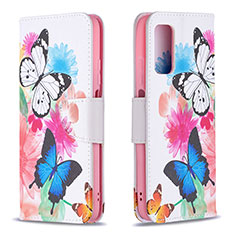 Leather Case Stands Fashionable Pattern Flip Cover Holder B01F for Xiaomi Poco M3 Colorful