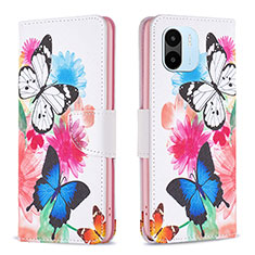 Leather Case Stands Fashionable Pattern Flip Cover Holder B01F for Xiaomi Redmi A2 Colorful