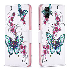 Leather Case Stands Fashionable Pattern Flip Cover Holder B03F for Samsung Galaxy A04E Colorful