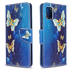 Leather Case Stands Fashionable Pattern Flip Cover Holder B03F for Samsung Galaxy A51 5G Sky Blue