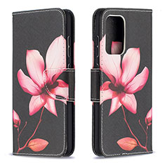 Leather Case Stands Fashionable Pattern Flip Cover Holder B03F for Samsung Galaxy A52 5G Red