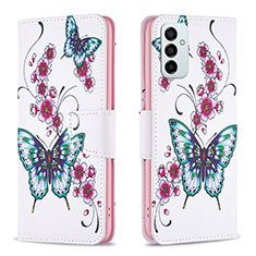 Leather Case Stands Fashionable Pattern Flip Cover Holder B03F for Samsung Galaxy F23 5G Colorful