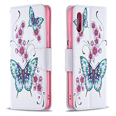 Leather Case Stands Fashionable Pattern Flip Cover Holder B03F for Samsung Galaxy M02 Colorful