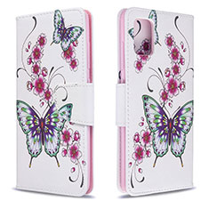 Leather Case Stands Fashionable Pattern Flip Cover Holder B03F for Samsung Galaxy M40S Colorful