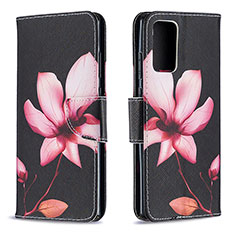 Leather Case Stands Fashionable Pattern Flip Cover Holder B03F for Samsung Galaxy Note 20 5G Red