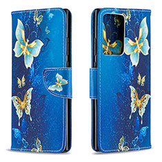 Leather Case Stands Fashionable Pattern Flip Cover Holder B03F for Samsung Galaxy Note 20 Ultra 5G Sky Blue