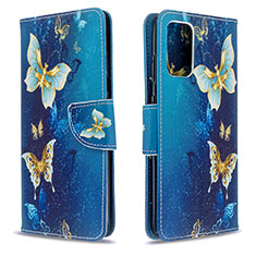 Leather Case Stands Fashionable Pattern Flip Cover Holder B03F for Samsung Galaxy S20 5G Sky Blue