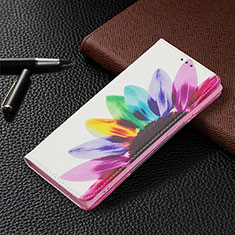 Leather Case Stands Fashionable Pattern Flip Cover Holder B03F for Samsung Galaxy S23 Ultra 5G Colorful