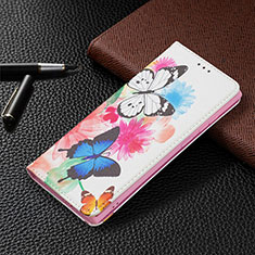 Leather Case Stands Fashionable Pattern Flip Cover Holder B03F for Samsung Galaxy S24 Ultra 5G Hot Pink