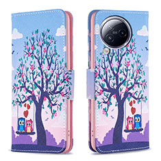 Leather Case Stands Fashionable Pattern Flip Cover Holder B03F for Xiaomi Civi 3 5G Clove Purple