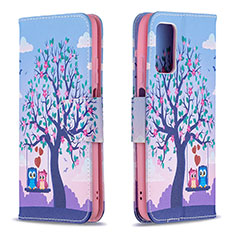 Leather Case Stands Fashionable Pattern Flip Cover Holder B03F for Xiaomi Poco M3 Clove Purple