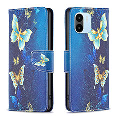 Leather Case Stands Fashionable Pattern Flip Cover Holder B03F for Xiaomi Redmi A2 Sky Blue