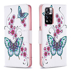 Leather Case Stands Fashionable Pattern Flip Cover Holder B03F for Xiaomi Redmi Note 11 Pro+ Plus 5G Colorful