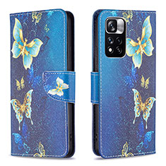Leather Case Stands Fashionable Pattern Flip Cover Holder B03F for Xiaomi Redmi Note 11 Pro+ Plus 5G Sky Blue