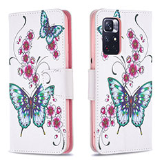 Leather Case Stands Fashionable Pattern Flip Cover Holder B03F for Xiaomi Redmi Note 11S 5G Colorful
