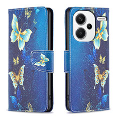 Leather Case Stands Fashionable Pattern Flip Cover Holder B03F for Xiaomi Redmi Note 13 Pro+ Plus 5G Sky Blue