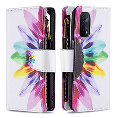Leather Case Stands Fashionable Pattern Flip Cover Holder B04F for OnePlus Nord N200 5G Mixed