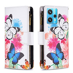 Leather Case Stands Fashionable Pattern Flip Cover Holder B04F for Realme 9 Pro+ Plus 5G Colorful