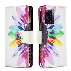 Leather Case Stands Fashionable Pattern Flip Cover Holder B04F for Realme V23 5G Mixed