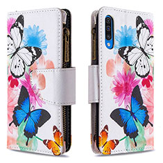 Leather Case Stands Fashionable Pattern Flip Cover Holder B04F for Samsung Galaxy A30S Colorful