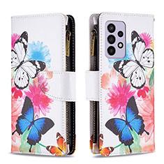 Leather Case Stands Fashionable Pattern Flip Cover Holder B04F for Samsung Galaxy A33 5G Colorful