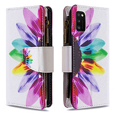 Leather Case Stands Fashionable Pattern Flip Cover Holder B04F for Samsung Galaxy A41 Mixed