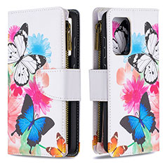Leather Case Stands Fashionable Pattern Flip Cover Holder B04F for Samsung Galaxy A52 5G Colorful