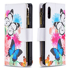 Leather Case Stands Fashionable Pattern Flip Cover Holder B04F for Samsung Galaxy M02 Colorful