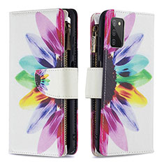 Leather Case Stands Fashionable Pattern Flip Cover Holder B04F for Samsung Galaxy M02s Mixed