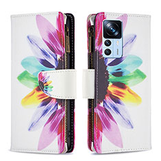 Leather Case Stands Fashionable Pattern Flip Cover Holder B04F for Xiaomi Mi 12T Pro 5G Mixed