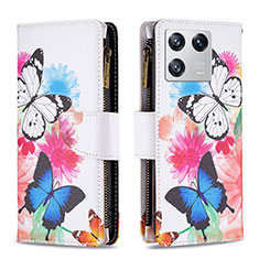 Leather Case Stands Fashionable Pattern Flip Cover Holder B04F for Xiaomi Mi 13 Pro 5G Colorful