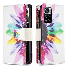 Leather Case Stands Fashionable Pattern Flip Cover Holder B04F for Xiaomi Redmi Note 11 Pro+ Plus 5G Mixed