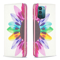 Leather Case Stands Fashionable Pattern Flip Cover Holder B05F for Nokia G11 Mixed