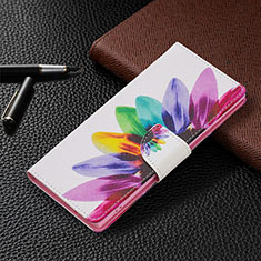 Leather Case Stands Fashionable Pattern Flip Cover Holder B09F for Samsung Galaxy S21 Ultra 5G Colorful