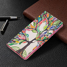 Leather Case Stands Fashionable Pattern Flip Cover Holder B09F for Samsung Galaxy S21 Ultra 5G Mixed