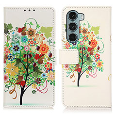 Leather Case Stands Fashionable Pattern Flip Cover Holder D02Y for Motorola Moto Edge S30 5G Colorful