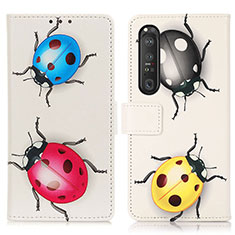 Leather Case Stands Fashionable Pattern Flip Cover Holder D02Y for Sony Xperia 1 III Mixed